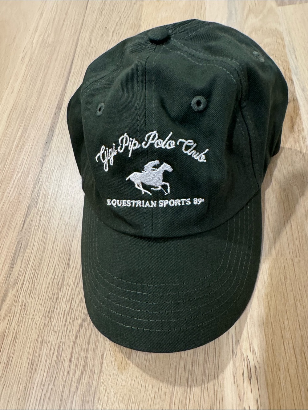 GIGI PIP Dark Green Polo Club Embroidered Baseball Cap